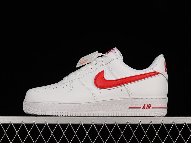 NikeMens Air Force 1 AF1 Low '07 - White/Gym Red