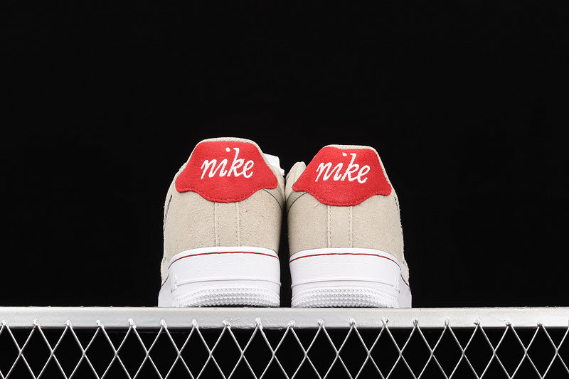 NikeMens Air Force 1 AF1 Low First Use Light - Sail Red