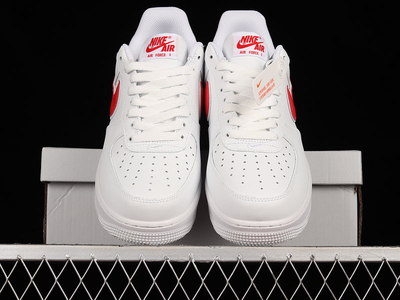 NikeMens Air Force 1 AF1 Low '07 - White/Gym Red
