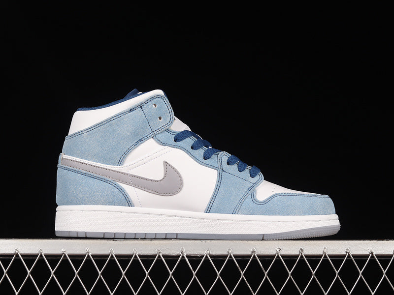 Air Jordan 1 AJ1 Mid - French Blue/Fire Red