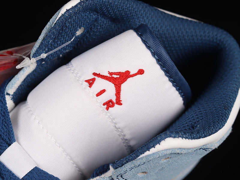 Air Jordan 1 AJ1 Mid - French Blue/Fire Red