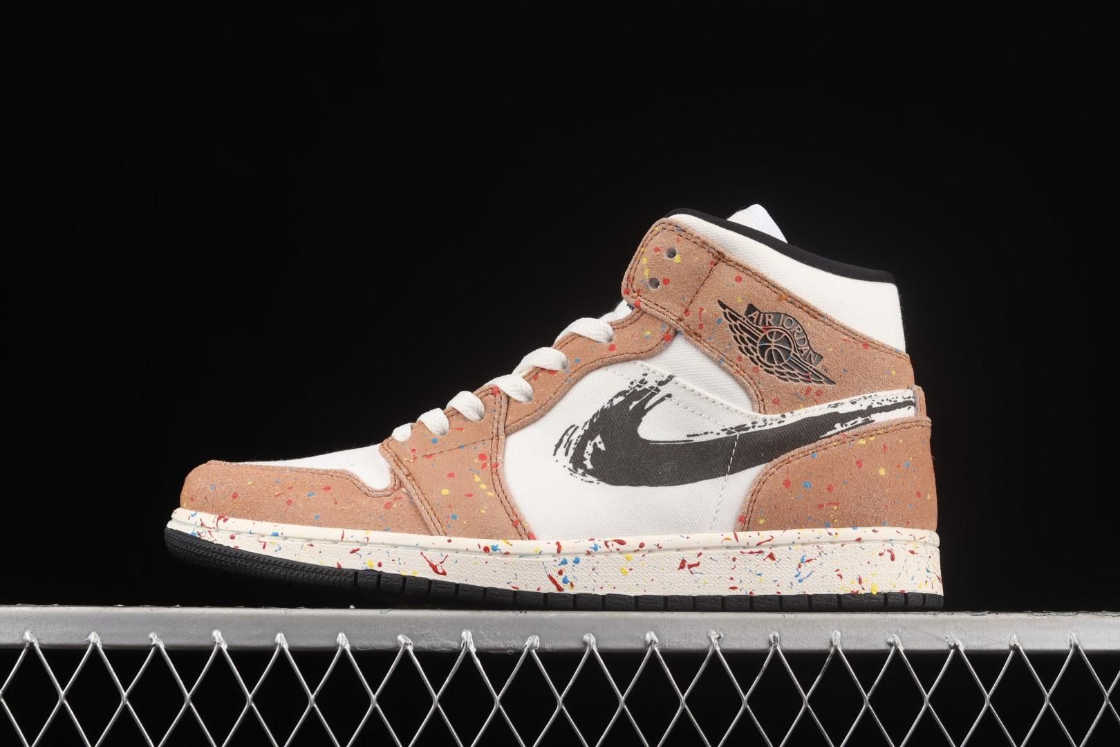 Air Jordan 1 AJ1 Mid  - Brushstroke