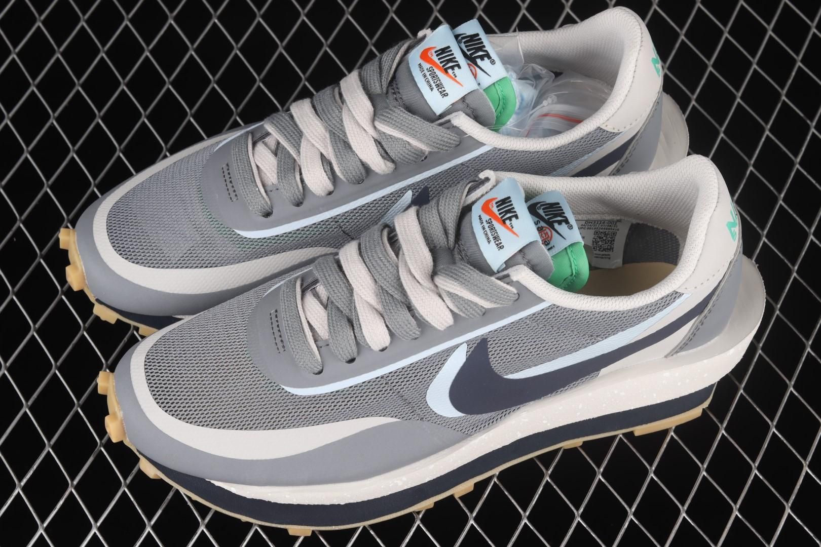 NikeMens LDWaffle x sacai x CLOT - Cool Grey