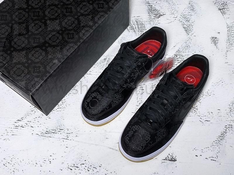 Fragment x CLOT x Air Force 1 - Black Silk