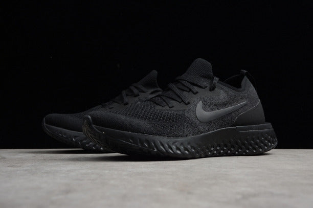 NikeUnisex Epic React Flyknit Running Shoes - Triple Black