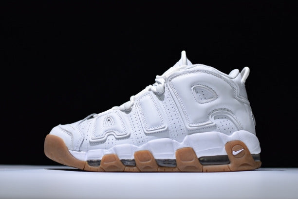 NikeAir More Uptempo Mid Basketball Shoe - White Gum