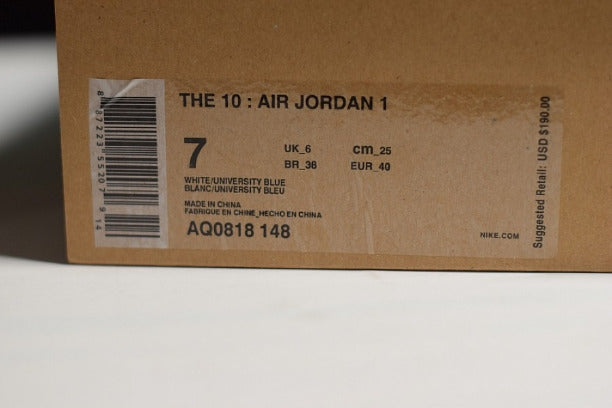 The 10 Off-White x Air Jordan 1 AJ1 - UNC