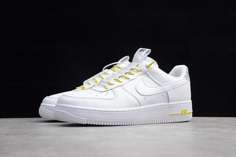NikeAir Force 1 AF1 07 LUX - White Chrome/Yellow
