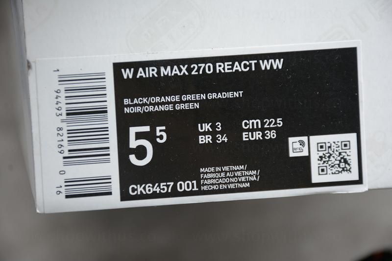 NikeAir Max 270 React - Worldwide Black