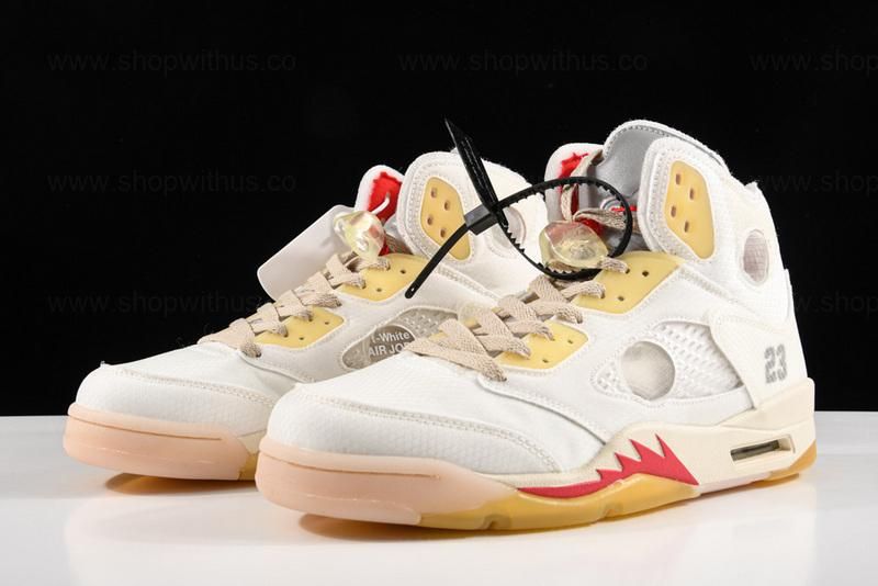 OFF-WHITE x Air Jordan 5 AJ5 Retro - Sail