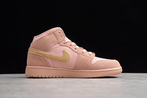 WMNS Air Jordan 1 AJ1 Mid - Coral Gold