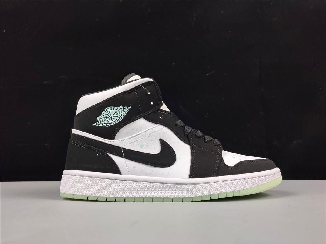 Air Jordan 1 AJ1 Mid - Black/Teal Tint