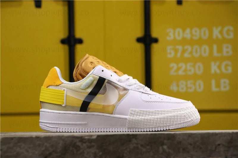 NikeAir Force 1 AF1 Low Type - White/Gold