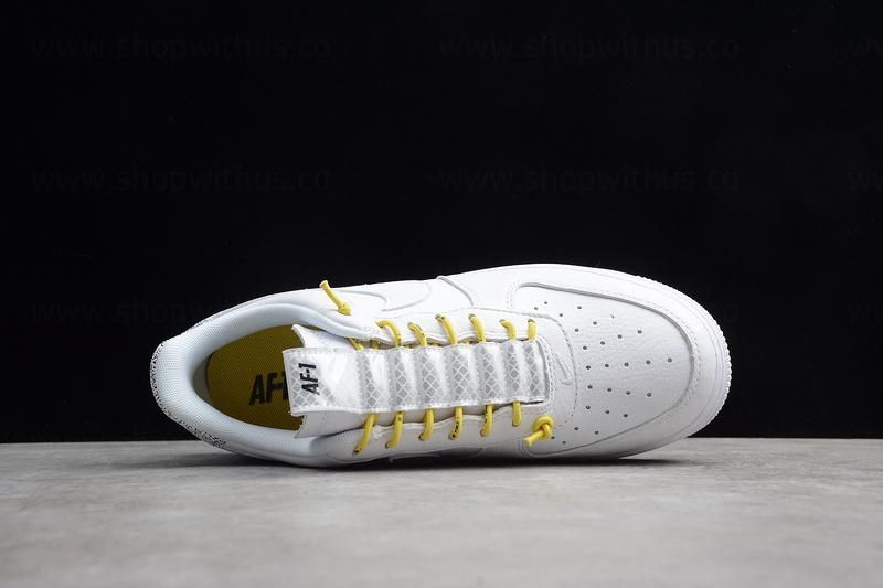 NikeAir Force 1 AF1 07 LUX - White Chrome/Yellow