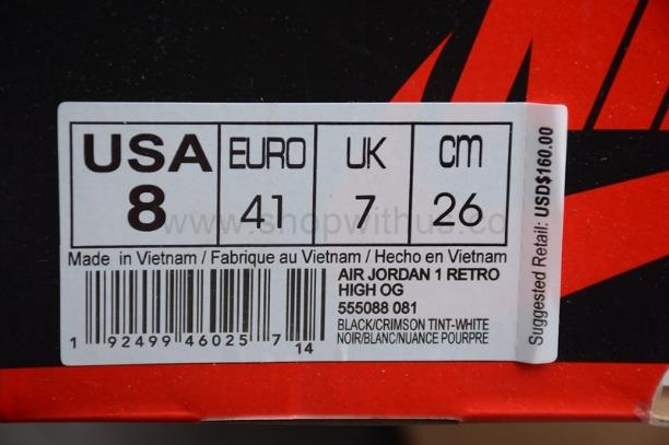 Air Jordan 1 AJ1 Retro High - Crimson Tint