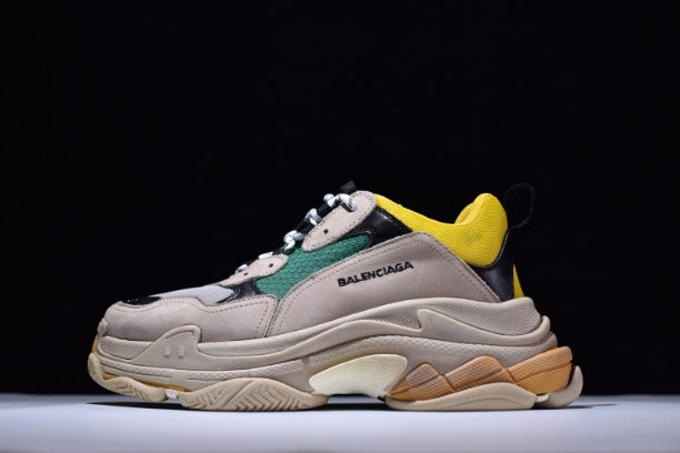 BalenciagaWMNS Vintage Triple S Trainers - Green/Yellow