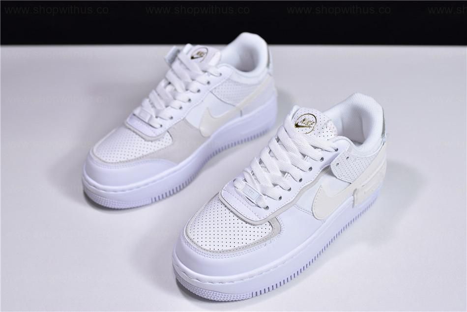 NikeAir Force 1 AF1 Shadow - White/Atomic Pink