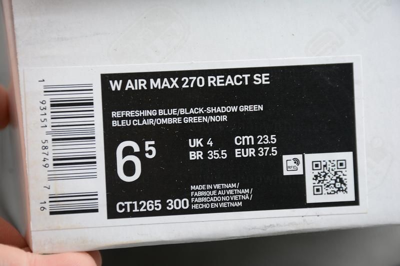 NikeWMNS Air Max 270 React SE - Oracle Aqua