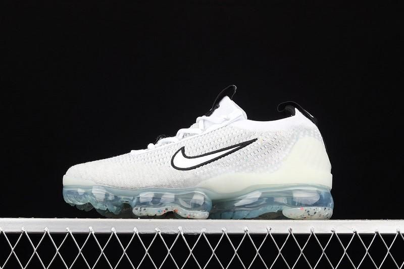 NikeAir VaporMax 2021 FK - White Black/Metallic Silver