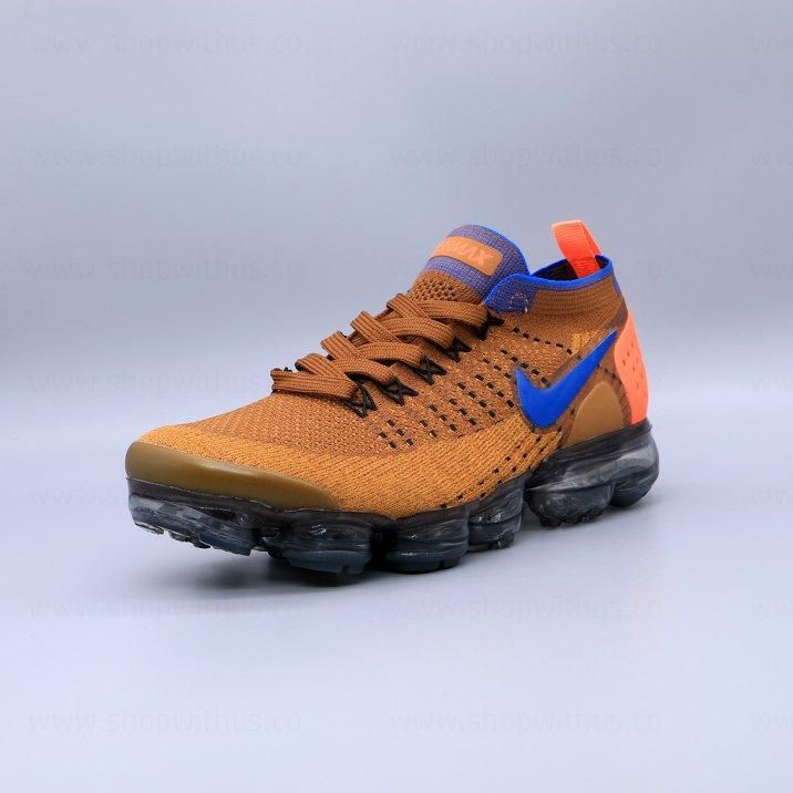 NikeAir VaporMax Flyknit 2 - Golden Beige/Racer Blue