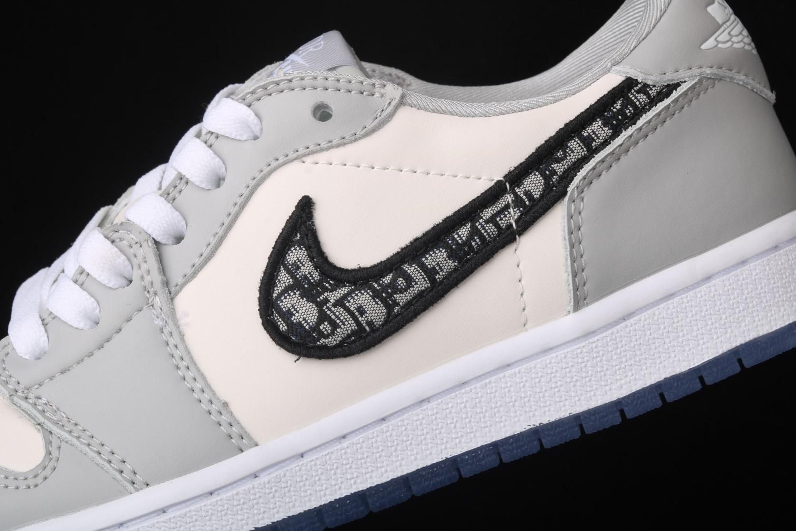 DI0R x Air Jordan 1 AJ1 Retro Low - Grey