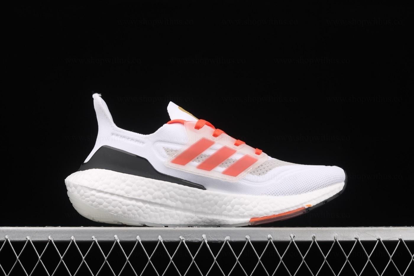 adidasMen's Ultraboost 21 - Cloud White/Orange