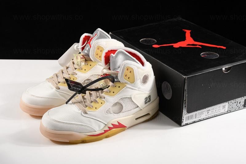 OFF-WHITE x Air Jordan 5 AJ5 Retro - Sail