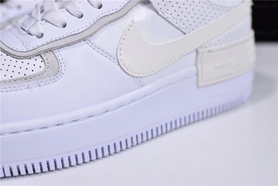 NikeAir Force 1 AF1 Shadow - White/Atomic Pink