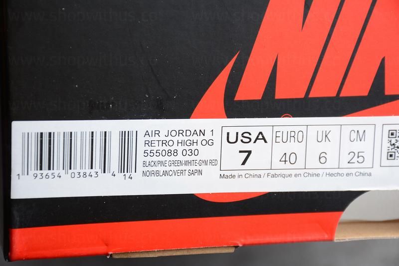 Air Jordan 1 AJ1 Retro High OG - Pine Green 2.0