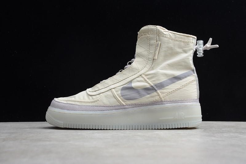 NikeAir Force 1 AF1 High Shell - Cream