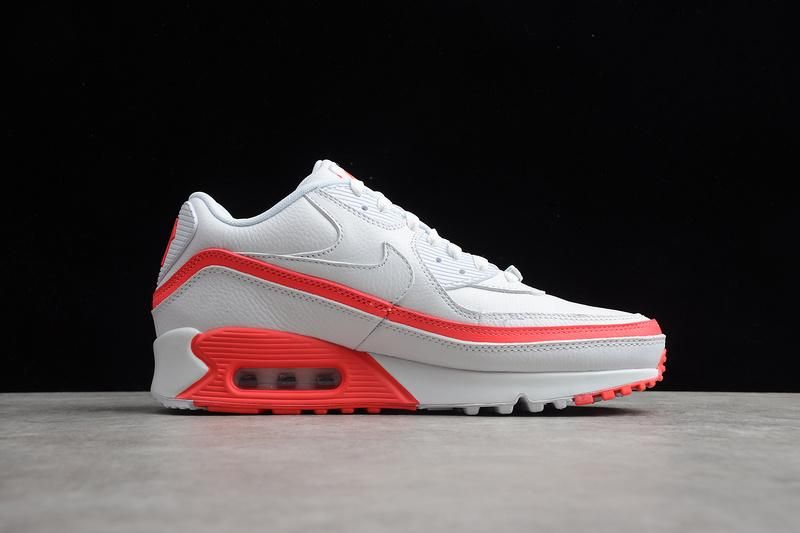 NikeMen's Air Max 90 Undefeated - White/Solar Red