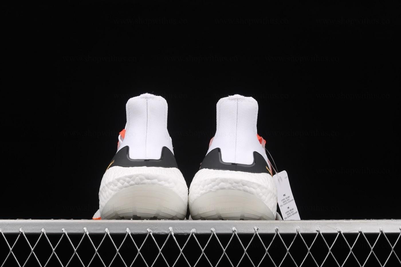 adidasMen's Ultraboost 21 - Cloud White/Orange