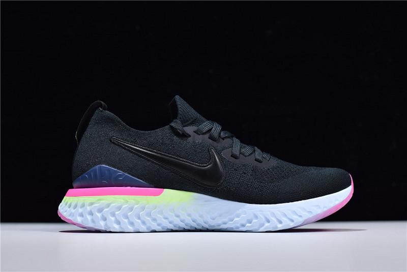 NikeMen's Epic React Flyknit 2 - Black Sapphire/Hyper Pink