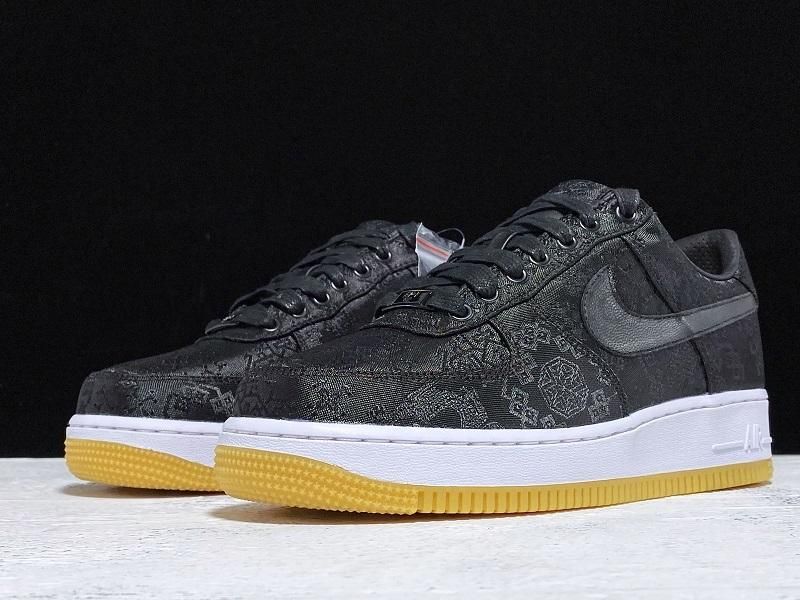 Fragment x CLOT x Air Force 1 - Black Silk