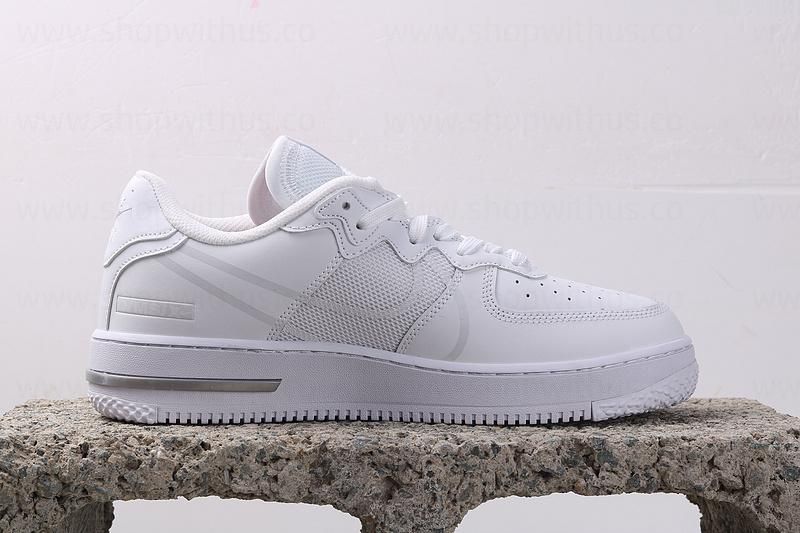 NikeAir Force 1 AF1 React - White Platinum