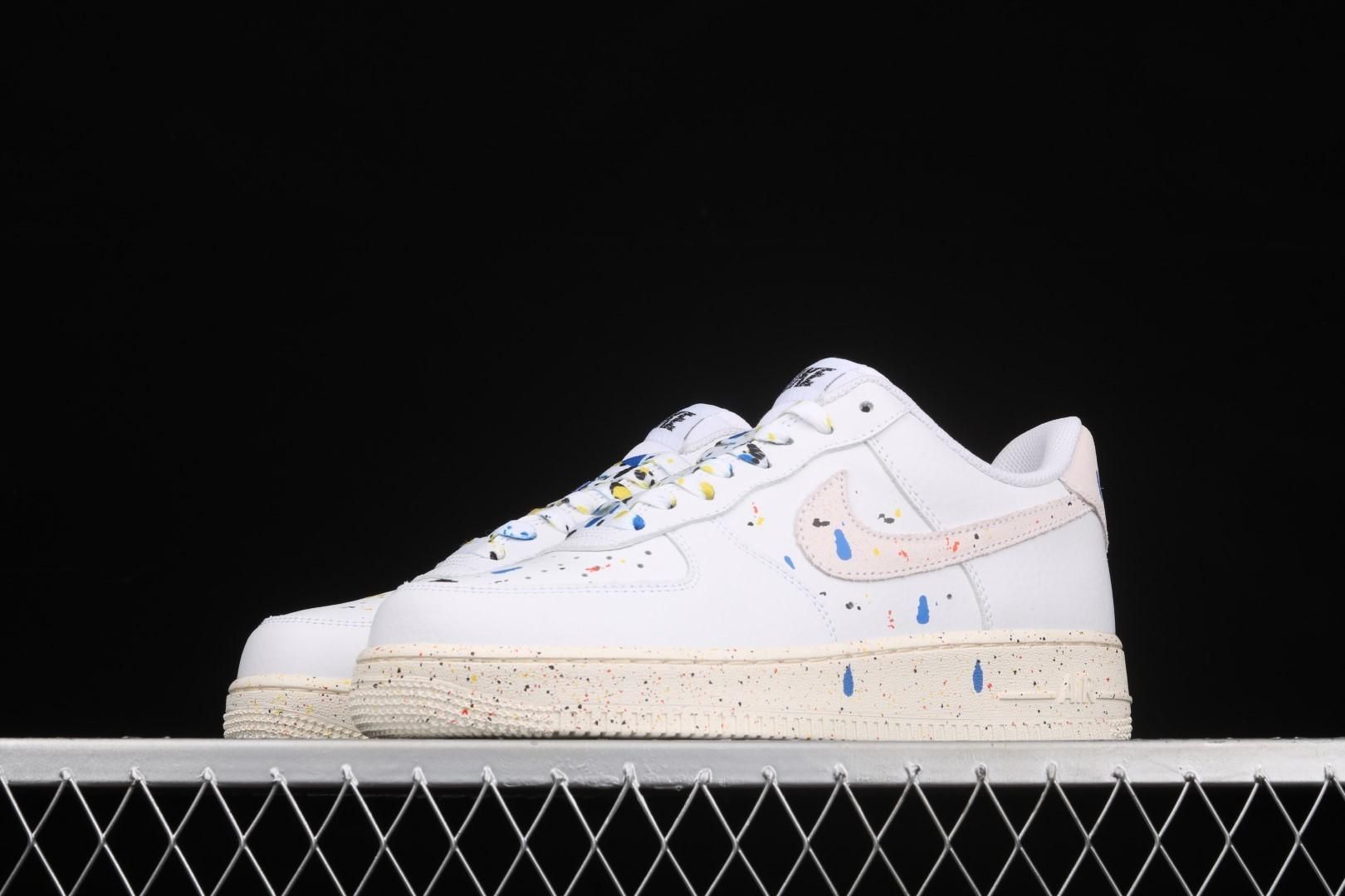 NikeMens Air Force 1 AF1 Low '07 LV8 - Paint Splatter/White