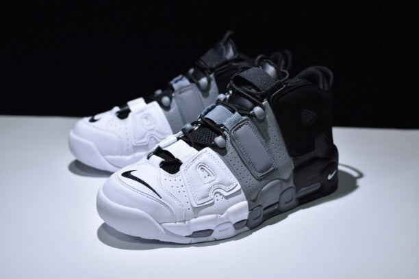 NikeAir More Uptempo Mid Basketball Shoe '96 - Black/Grey/White