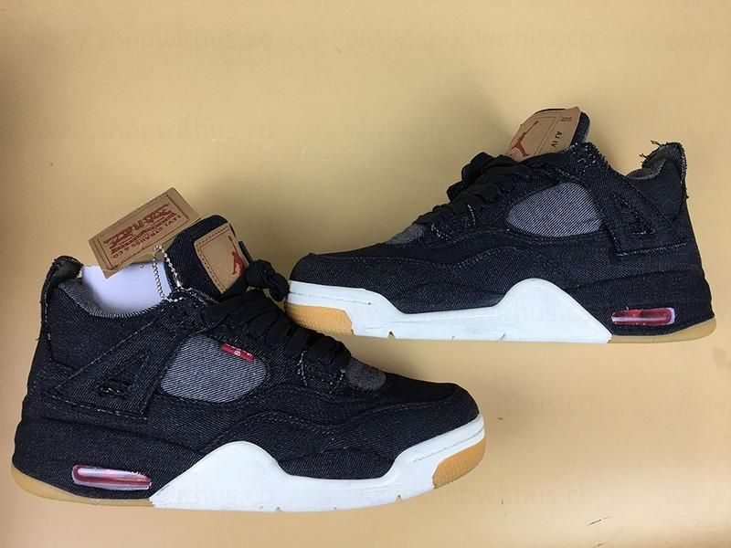 Levi s x Air Jordan 4 AJ4 Retro Black Denim