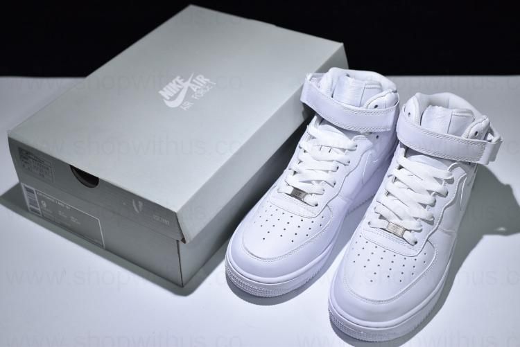 WMNS NikeAir Force 1 AF1 Mid - White