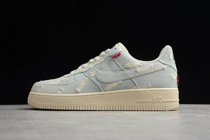 Levis x NikeMen's Air Force 1 AF1 Low - Beige/Blue