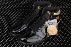 Air Jordan 1 AJ1 High - Black Metallic Gold