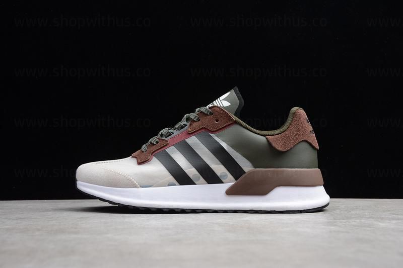 adidasMen's X_PLR - White/Brown/ArmyGreen