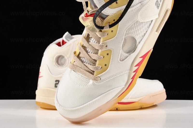 OFF-WHITE x Air Jordan 5 AJ5 Retro - Sail