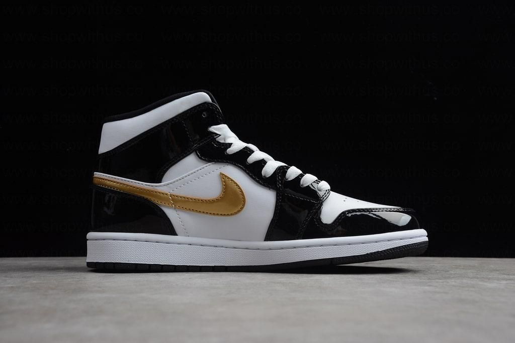 Air Jordan 1 AJ1 Mid SE - Black Gold