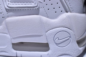 NikeAir More Uptempo Mid Basketball Shoe - Triple White