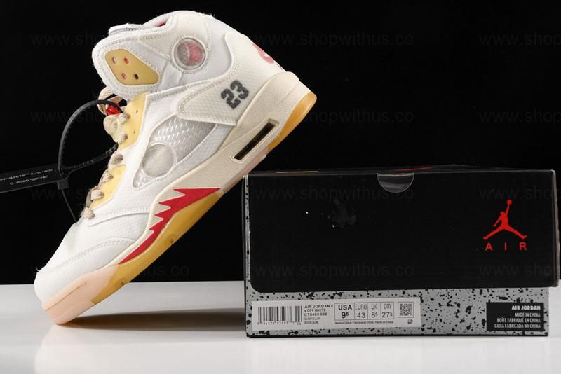 OFF-WHITE x Air Jordan 5 AJ5 Retro - Sail