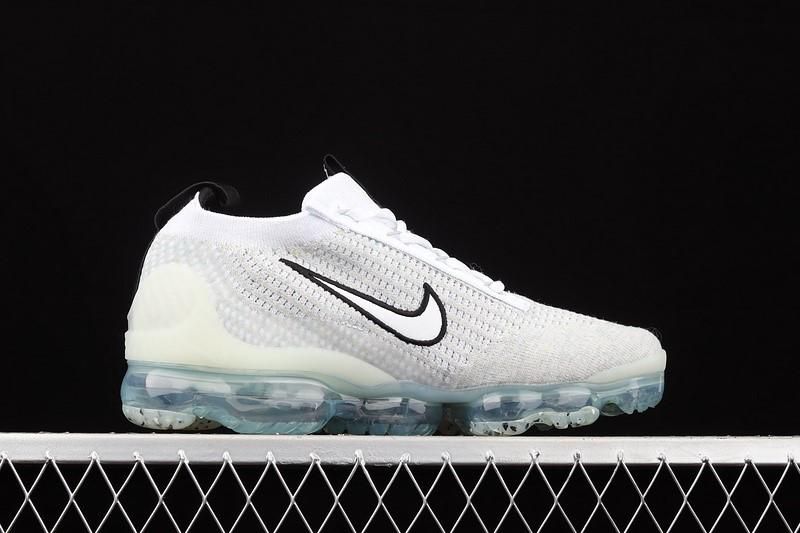 NikeAir VaporMax 2021 FK - White Black/Metallic Silver