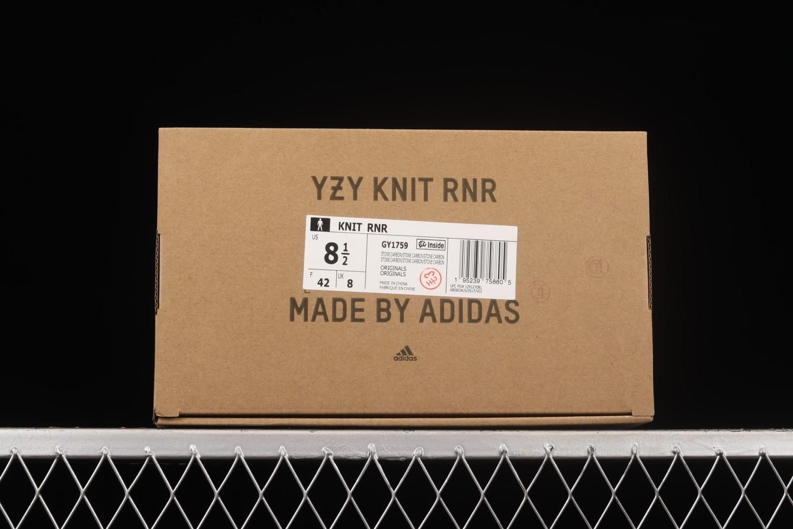 adidasMens Yeezy Knit RNR - Stone Carbon