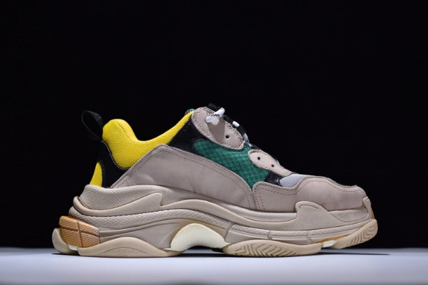 BalenciagaWMNS Vintage Triple S Trainers - Green/Yellow