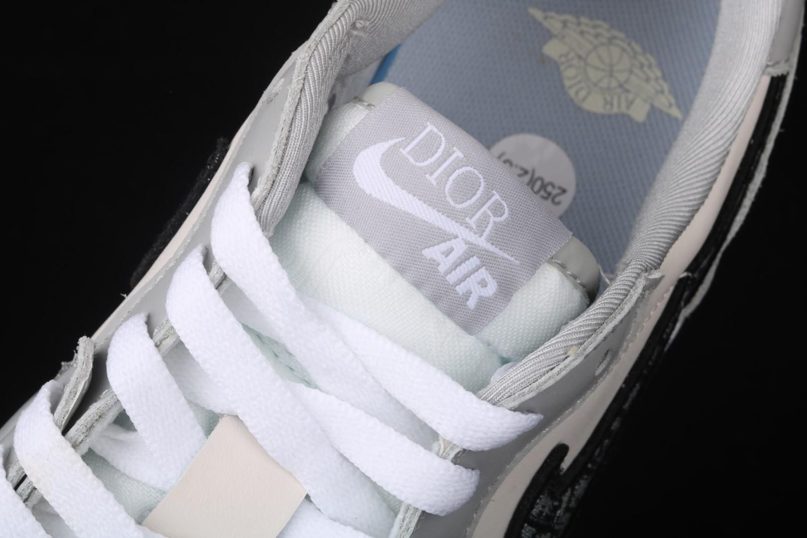 DI0R x Air Jordan 1 AJ1 Retro Low - Grey